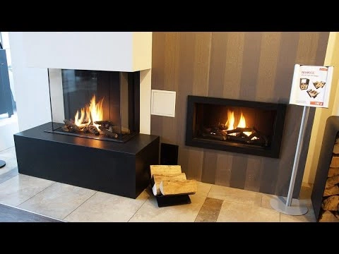 Test de ardere a unui focar cu sticla pe colt - un semineu pe gaze naturale sau imbuteliat