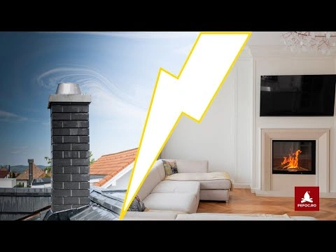 Focar Hoxter premium si cos de fum ceramic pentru un montaj al unui semineu modern cu TV deasupra